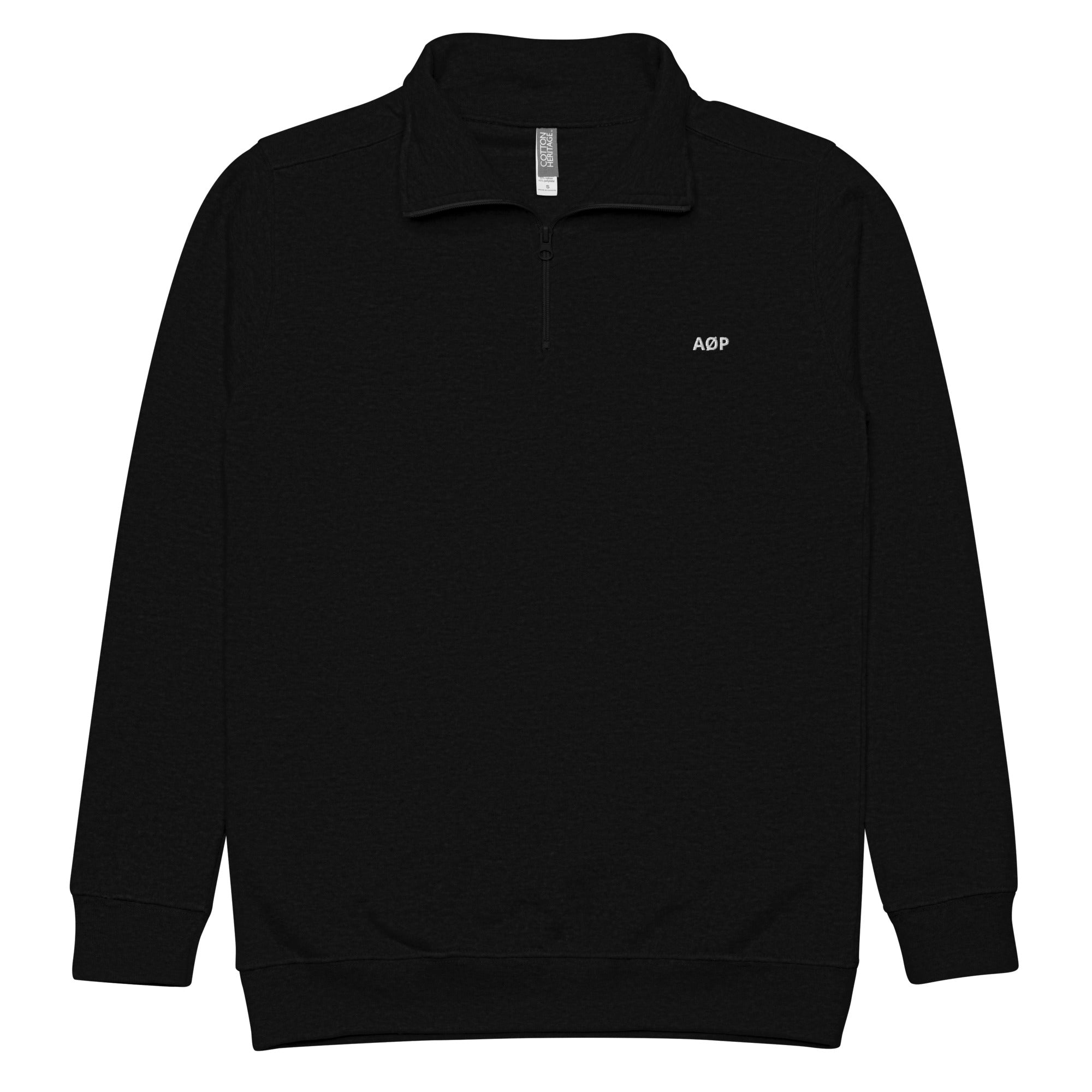 AØP Esso quarter zip - Black – AØP clothing ltd